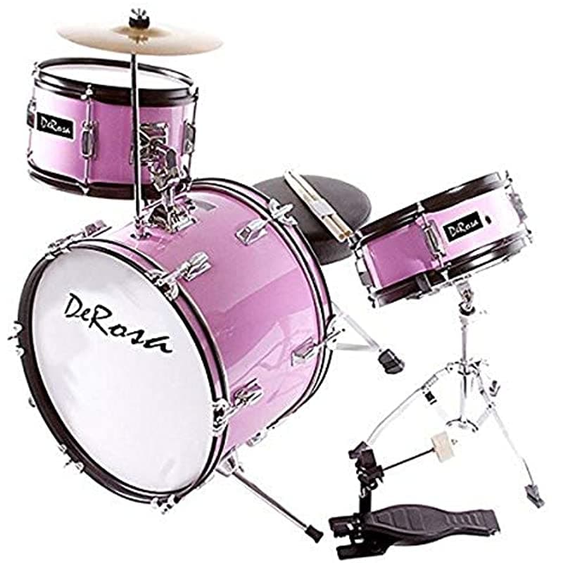 De Rosa Drm316-Mpk Junior 3 Piezas De 16 Pulgadas Sillón De Batería Rosa