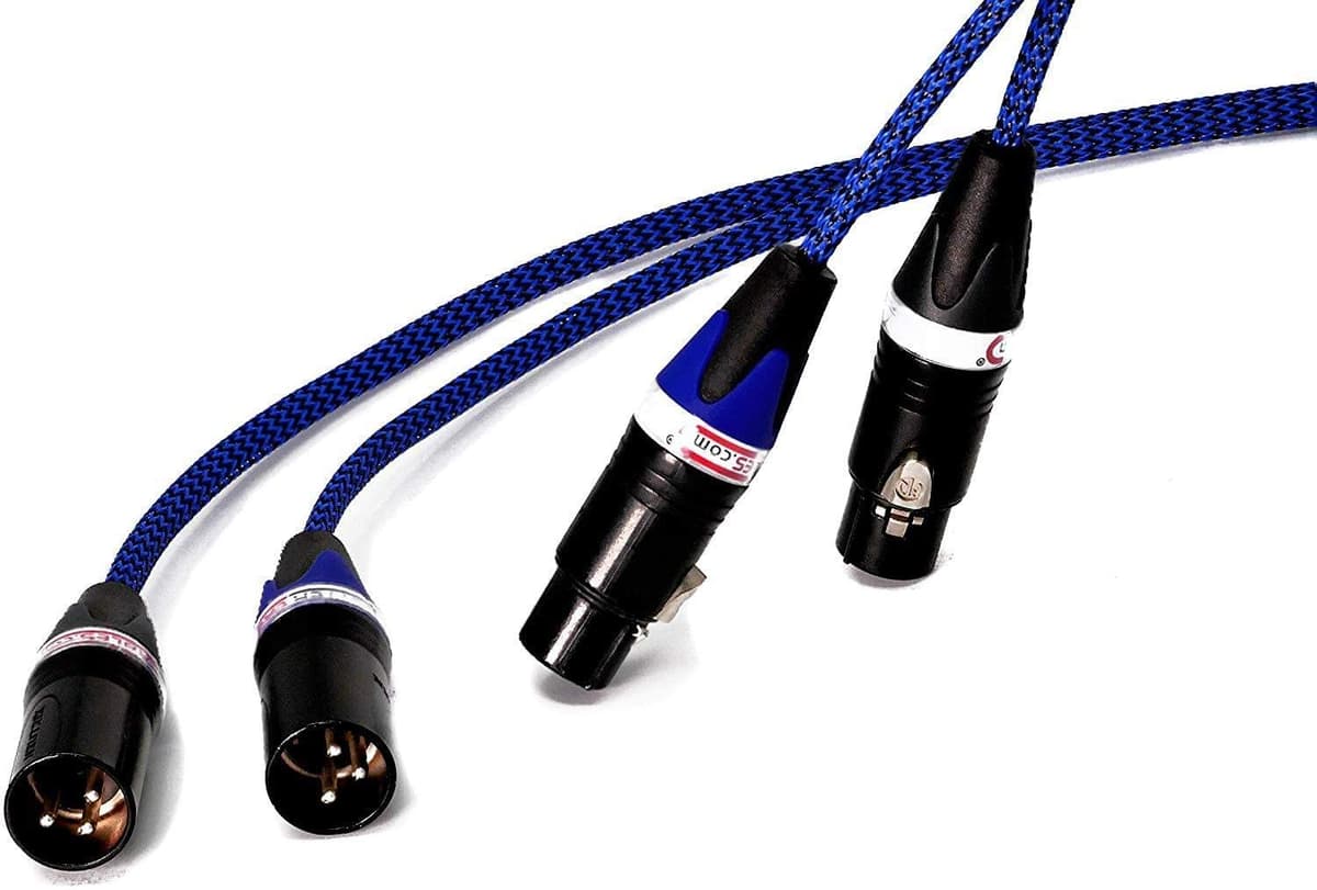 Better Cables Blue Truth Balanced Xlr Cables Estéreo Par 2 Cables De Alta Gama Audiófilo Audio Plata Copper Híbrido Bajo Capacitancia De 6 Pies BT2XLRP-2-MF