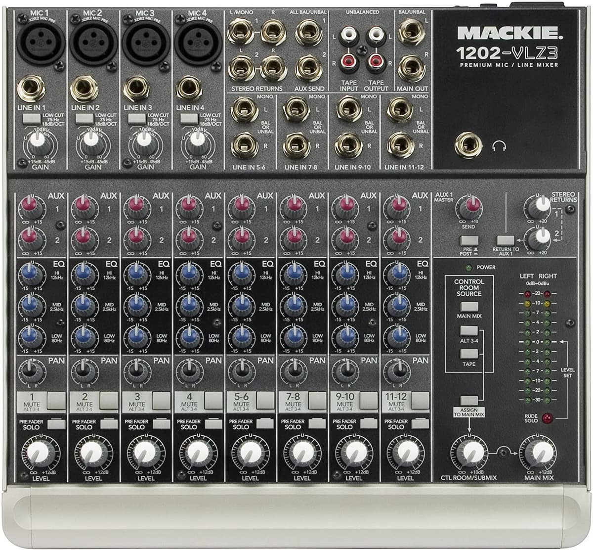 Mackie 1202-Vlz3 12-Channel Compact/Sr Mezclador De Grabación