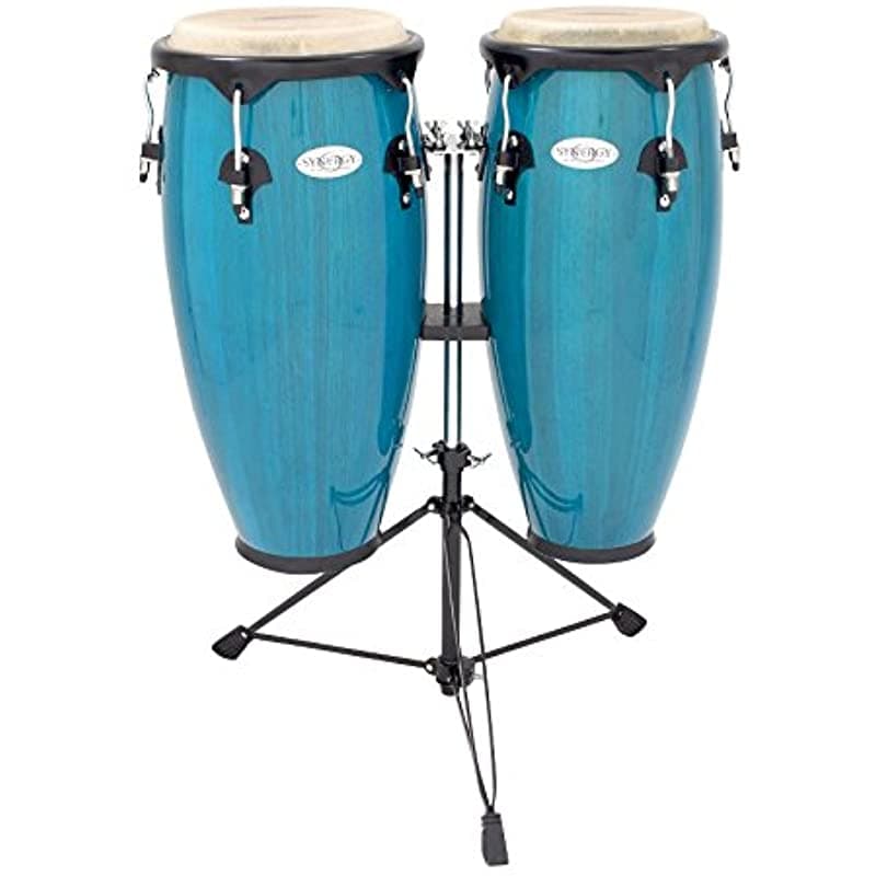 Toca Synergy Set de Congas de Madera con Soporte Doble - Bahama Azul 2300BB