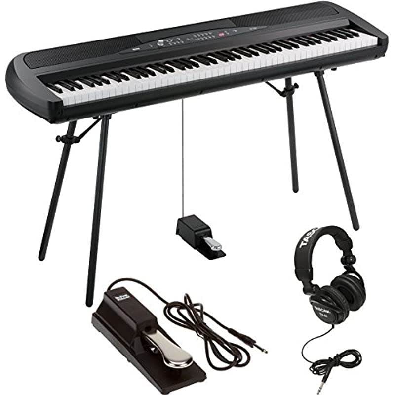 Korg Sp-280 Bk Digital Piano 88 Clave Hammer Action Stand Sostense Pedal Auriculares SP280BK-COMBO-AMZ-1
