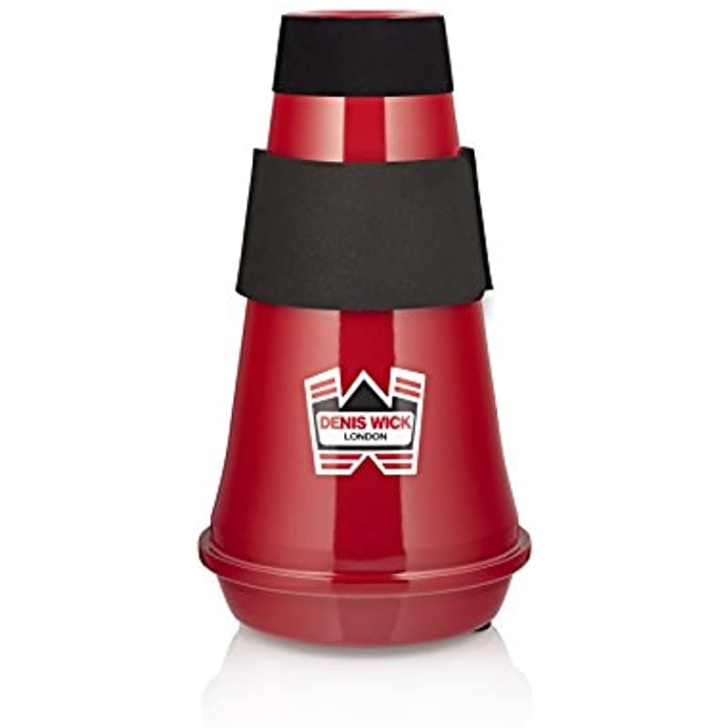 Denis Wick Euphonium Mute de Viaje Rojo de Aluminio | Sordina de Práctica para Bombardino | Sordina de Viaje para Instrumentos de Metal | Sordina para Calentamiento y Práctica en Instrumentos de Viento-Metal | 5.75 x 5.75 x 12.75 pulgadas DW5587