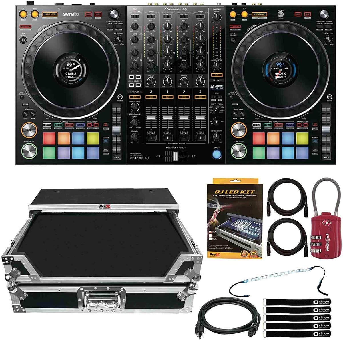 Clutch Pioneer Ddj-1000Srt 4 Canales Club Dj Controlador Serato Dj Pro W Case De Vuelo