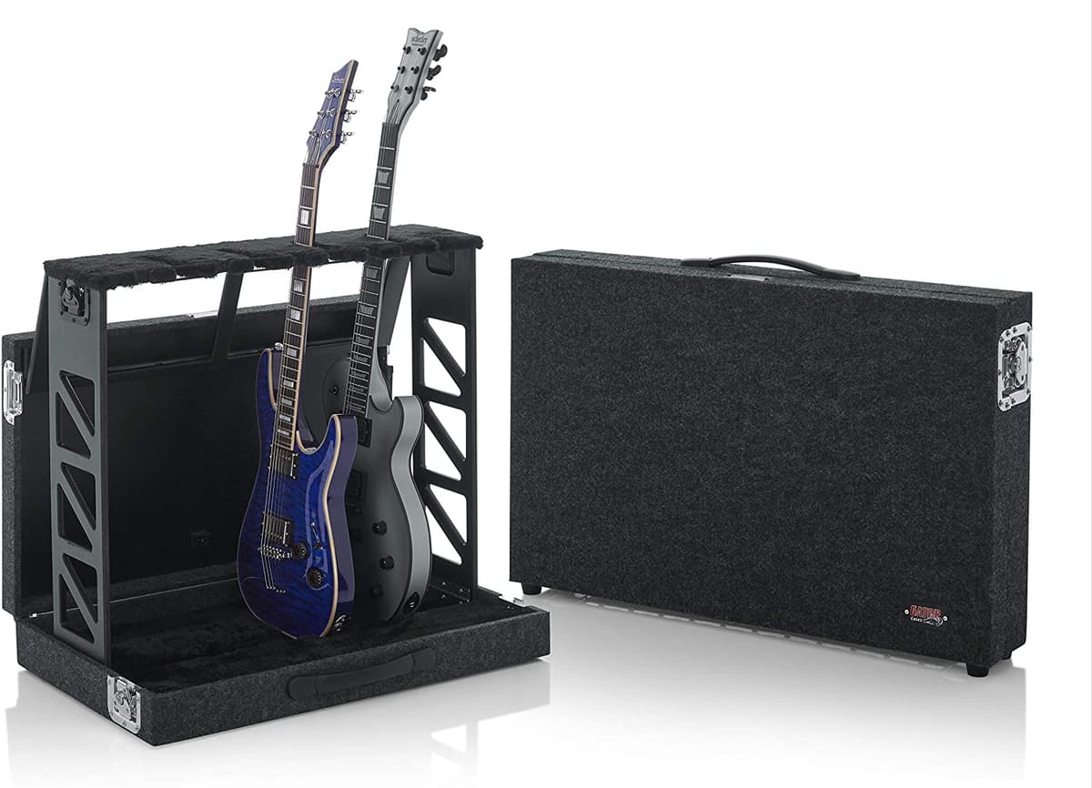 Gator Cases Estilo Rack Soporte de Guitarra Sostiene 4 Acústicas, Eléctricas o Bajos GTRSTD4