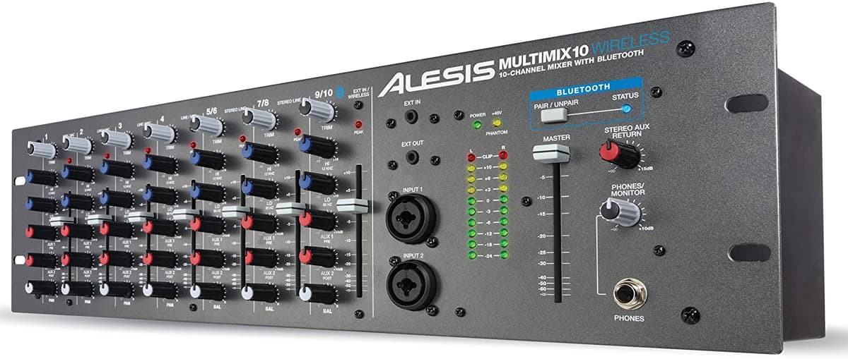 Alesis MultiMix 10 Inalámbrico | Mezclador de Canales con Bluetooth Integrado MULTIMIX10WIRELE