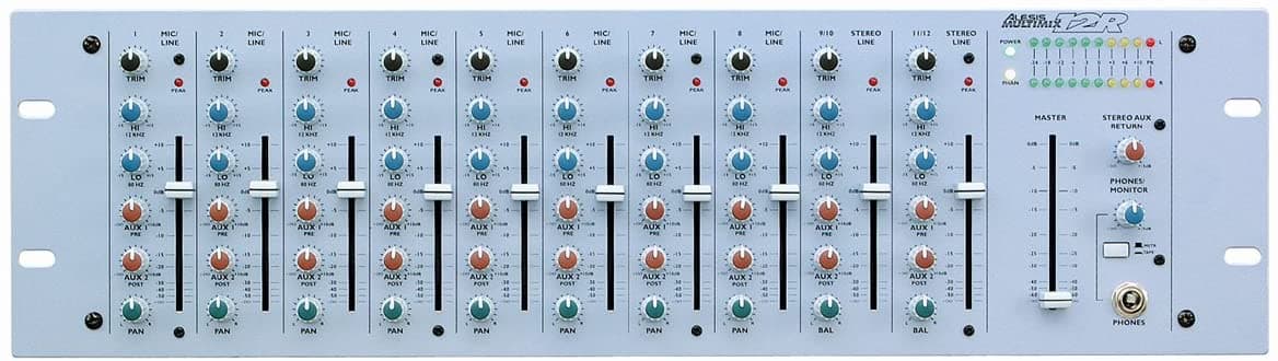 Alesis Multimix 12R | Mezclador De 12 Canales Y Preamplificador De Micrófono En Rack 3U
