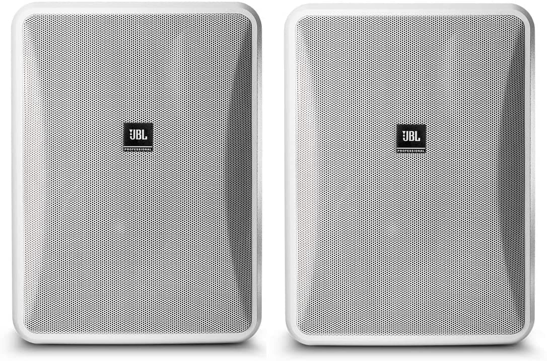 JBL Professional Control 28-1-WH Altavoz de Alto Rendimiento para Interiores/Exteriores de Fondo/Primer Plano, Blanco
