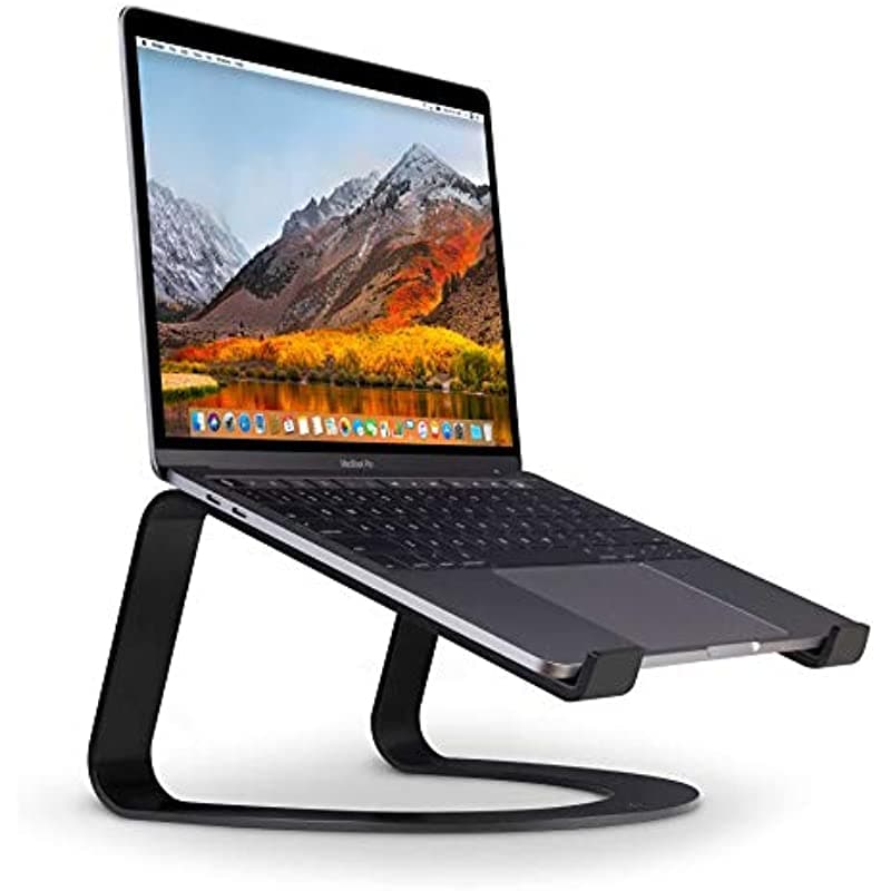 Twelve South Curve Para Macbooks Y Laptops | Soporte Ergonómico De Refrigeración De Escritorio Para El Hogar U Oficina (Negro Mate) -69790