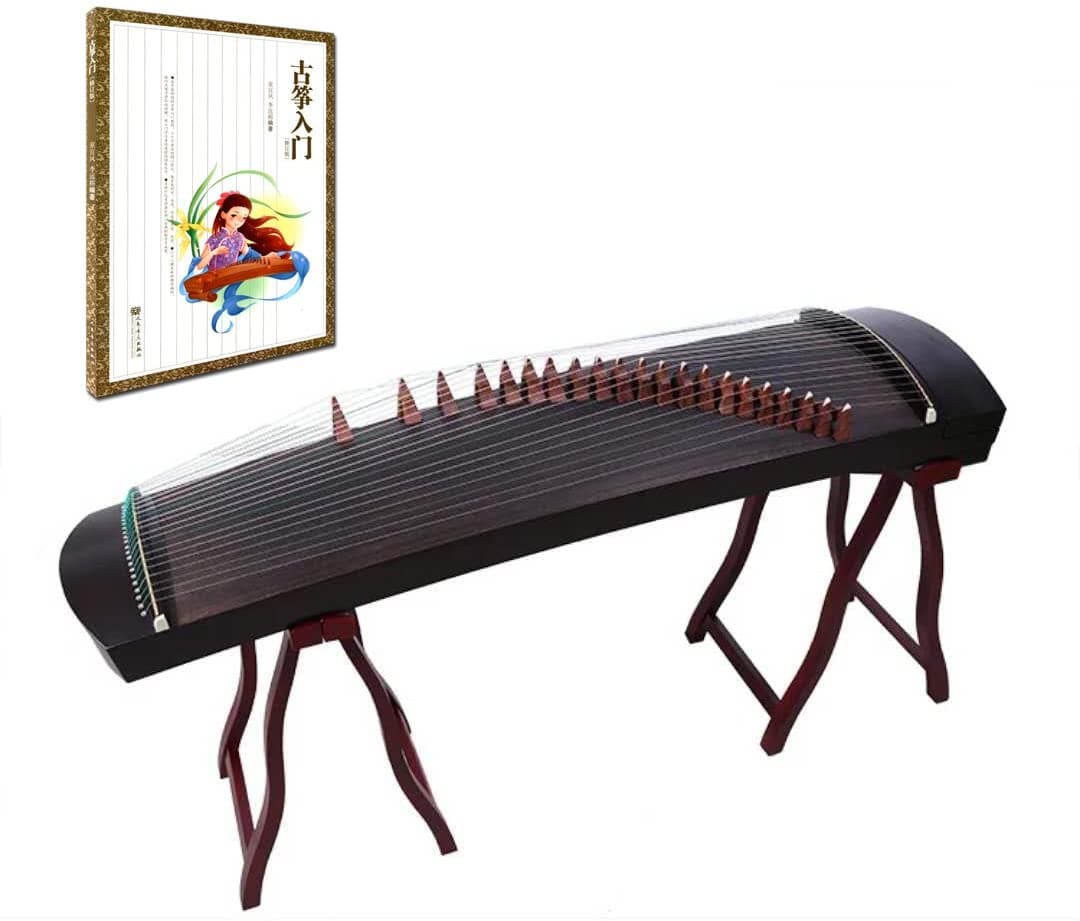 Orientalmusicsanctuary Guzheng Profesional De Sándalo Negro - Incluye Libro Tutorial Completo Y Etudes
