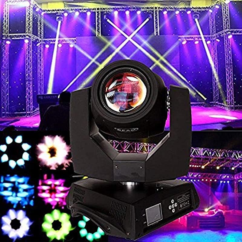 Ridgeyard WTD-GSD230W-US Luz Movil Cabezal Zoom 230W DMX 16CH Efecto de Luz para DJ Fiesta de Boda Escenario Disco Club (1 PCS)