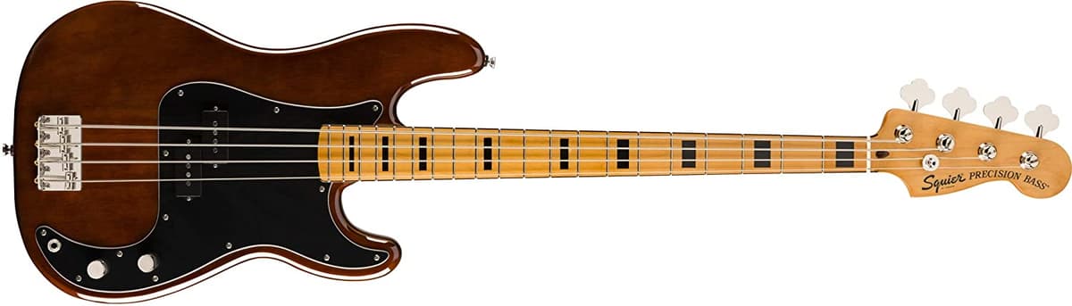 Fender Squier Classic Vibe 70s Precision Bass, Walnut, diapasón de arce, bajo eléctrico vintage calidad sonido 374520592