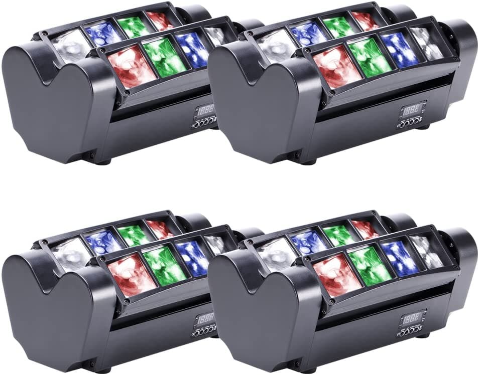 U`King Moving Head Dj Luces Beam Spider Luz 8X10W Rgbw Dmx Party Led Stage Iluminaciones