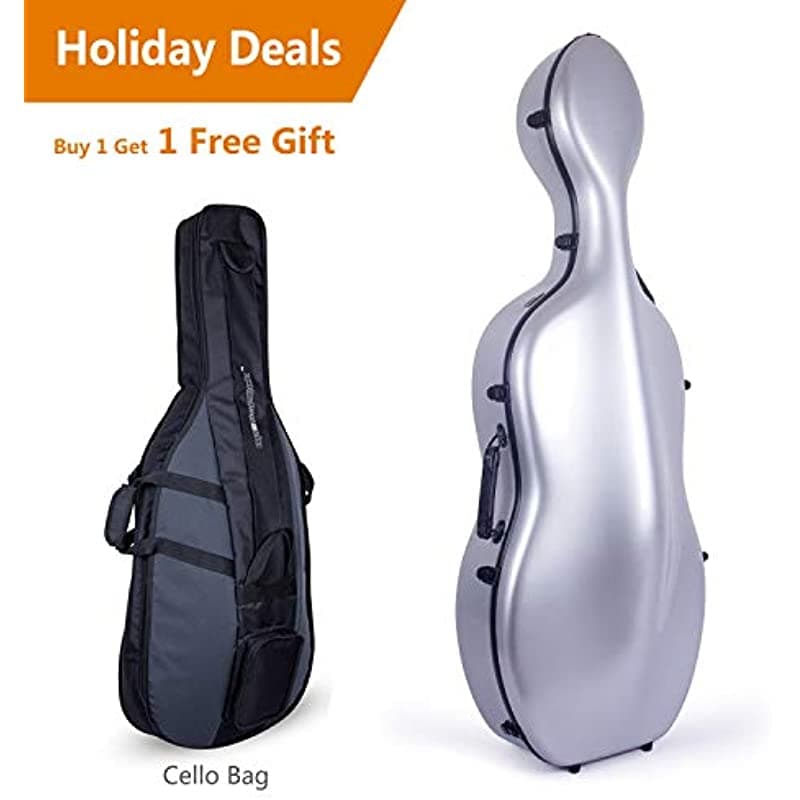 Crossrock Estuche De Mochila De Fibra De Vidrio Para Violonchelo Tamaño 4/4 Con Ruedas - Plateado CRF2000CEFSL