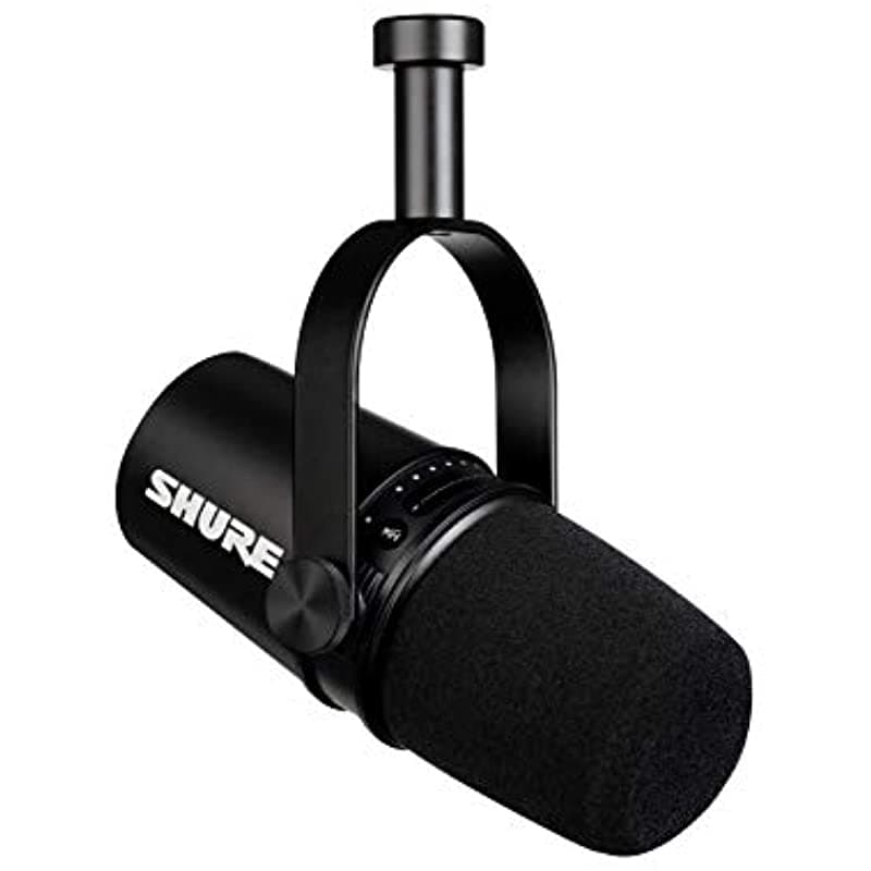 Shure Mv7 - Micrófono Usb Para Podcasting Grabación Transmisión En Vivo Y Juegos Salida De Auriculares Integrada Micrófono Dinámico Usb/Xlr De Metal Tecnología De Aislamiento De Voz Certificación Teamspeak Color Negro