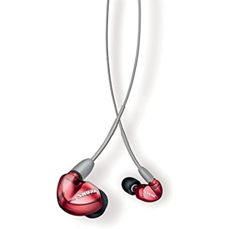 Shure SE535LTD Auriculares Profesionales In-Ear Con Aislamiento De Sonido Con Cable Sonido De Alta Definición + Graves Naturales Tres Drivers Ajuste Seguro Cable Desmontable Calidad Duradera Color Rojo
