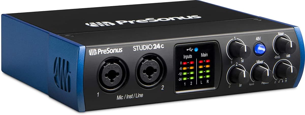 Presonus Studio 24C 2X2 192 Khz Usb Audio Placa Studio One Artist Y Ableton Live Lite Daw Grabación Software