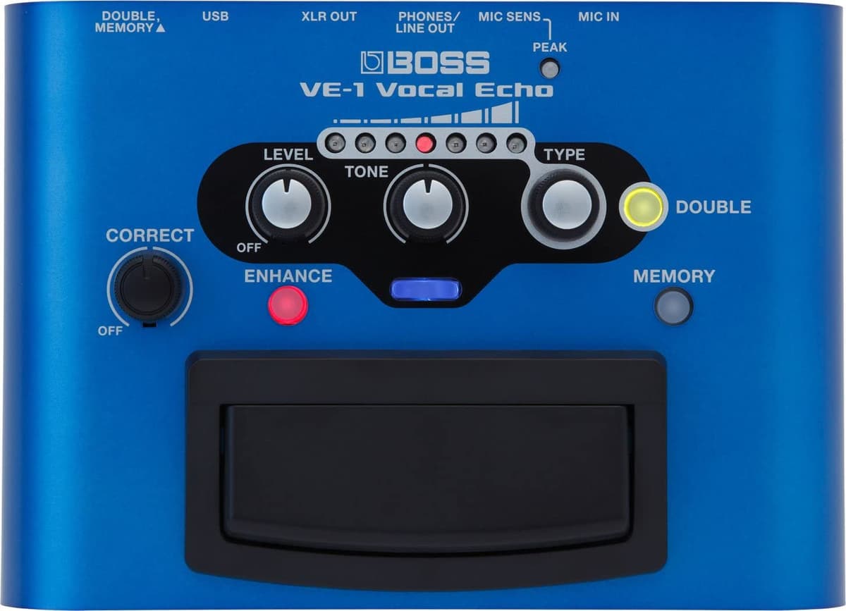 BOSS VE-1 Vocal Echo - Procesador de Efectos para Voz con Eco y Reverb