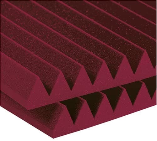 Auralex Acústicas Studiofoam Cuñas Acústica De Espuma De Absorción 2 X 24 X 48 12 Paneles Borgoña 2SF24BUR