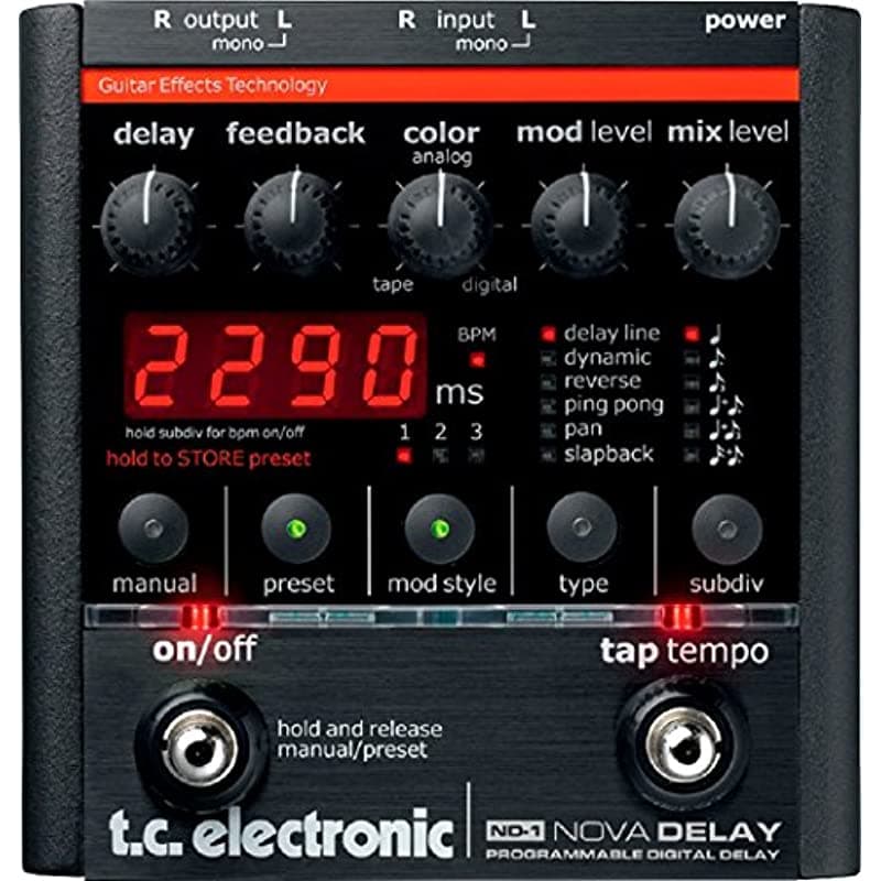 TC Electronic ND-1 Nova Delay - Pedal para Guitarra con Retraso de Alta Calidad y Funcionalidades Avanzadas 960610005