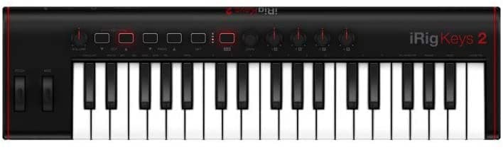 Ik Multimedia Irig Keys 2 Compact Universal Midi Teclado 37 Mini-Keyas Y Audio Salida Iphone Ipad Yroid Mac Pc Black IP-IRIG-KEYS2-IN