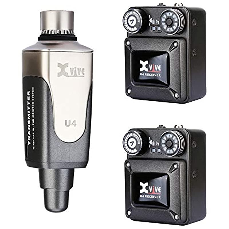 Xvive U4R2 - Sistema de monitoreo in-ear inalámbrico, transmisor y receptor beltpack
