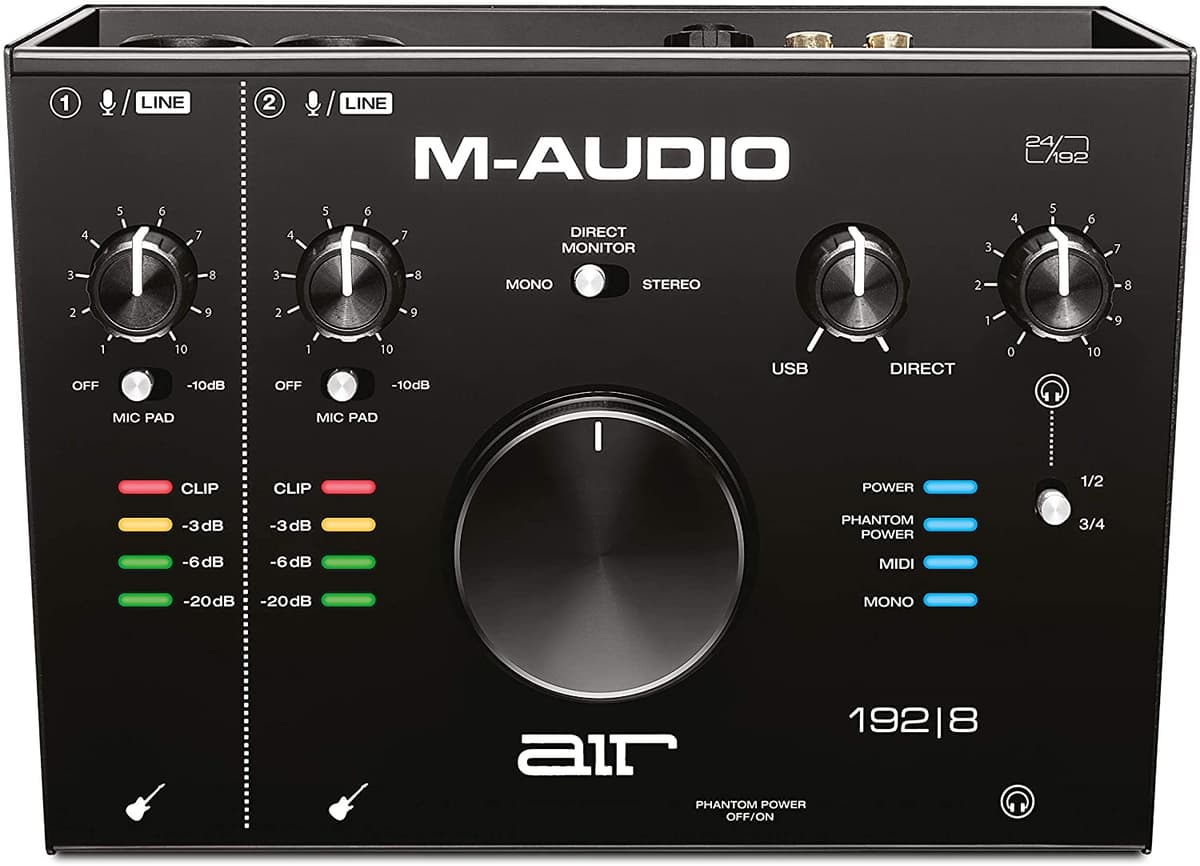 M-Audio Air 192 | 8 2-In 4-Out Usb Audio Midi Placa Grabación Software De Pro-Tools & Ableton Live Plus Studio-Grade Fx & Instrumentos