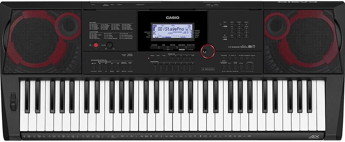 Casio CT-X3000 Teclado Portátil de 61 Teclas - Ideal para Estudio y Actuaciones, Sonidos Realistas y Funciones Avanzadas