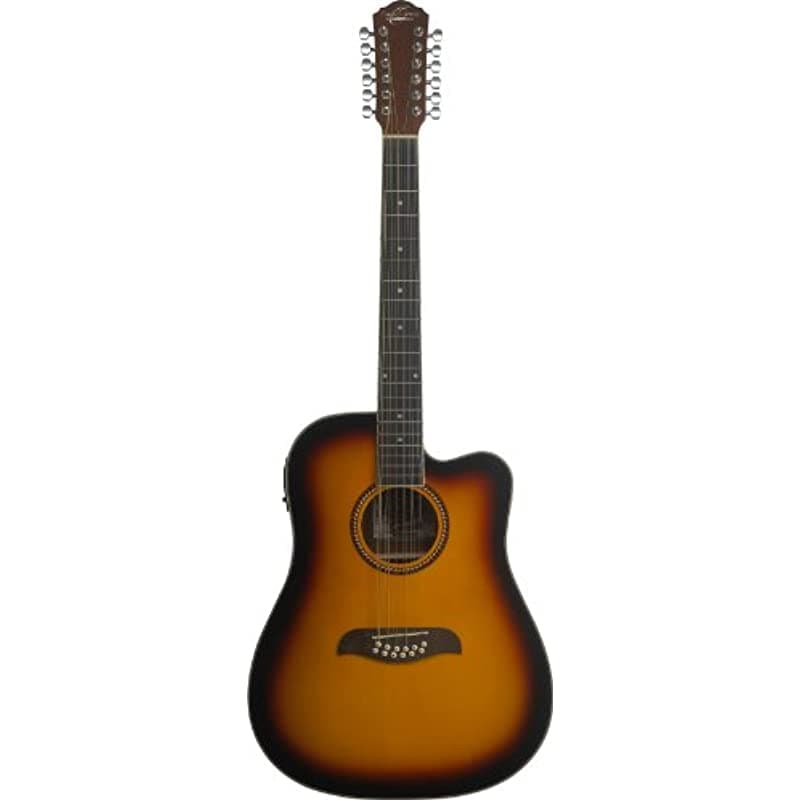 Oscar Schmidt Od312Ce 12-Cuerdas Dreadnought Cutway Guitarra Acústica Tobacco Sunburst OD312CETS