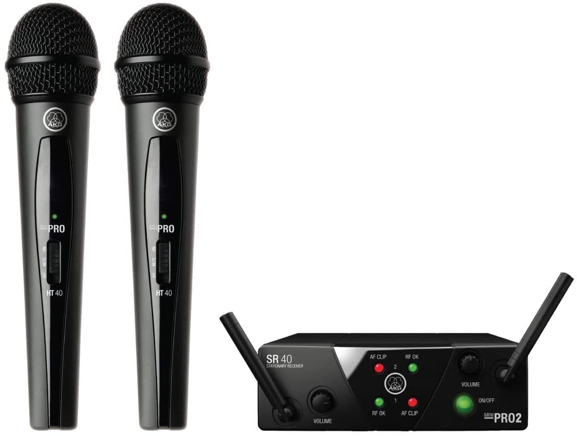AKG Pro Audio WMS40 Mini2 Vocal Set - Sistema de micrófono inalámbrico, BD US45A C EU US UK
