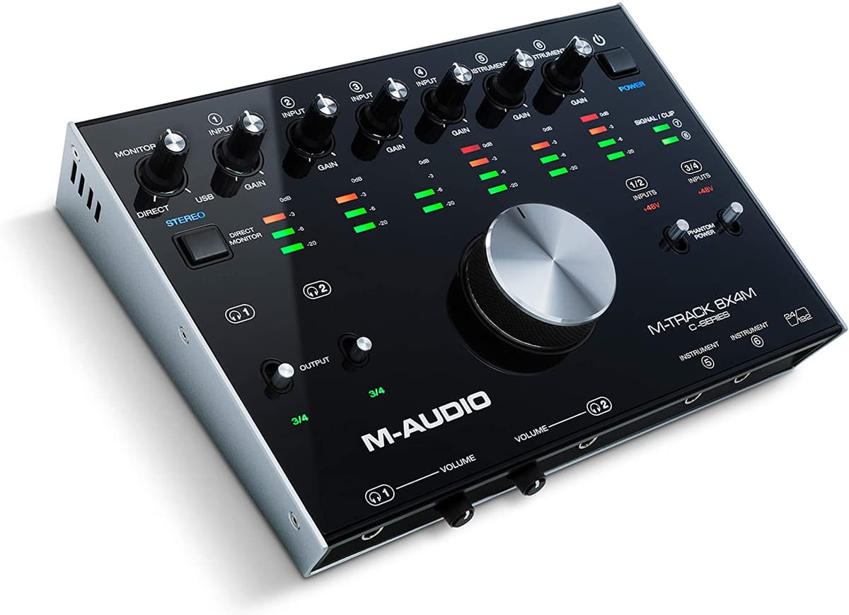 M-Audio M-Track 8X4M | Usb-C Compact Usb-C Bus-Potendos 8-In 4-Oul 24 192 Usb Audio Midi Placa Latencia Monitoreo Chassis De Metal Resistente Y Suite De Software Pro-Grade MTRACK8X4MXUS