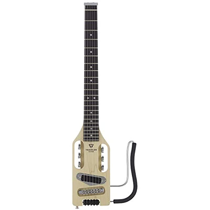 Traveler Guitar Ultra-Light Maple Guitarra Eléctrica | Guitarra Eléctrica Pequeña con Reposabrazos Desmontable | Guitarra de Viaje con Escala Completa de 24 3/4" | Mini Guitarra Portátil | Guitarra Sin Cabezal con Funda Personalizada ULE MPS