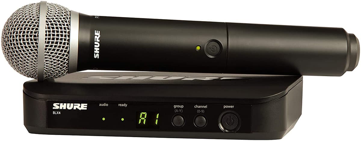 Shure BLX24 PG58 - Sistema de micrófono inalámbrico, PG58 de mano para voces, descontinuado por el fabricante BLX24/PG58-J10