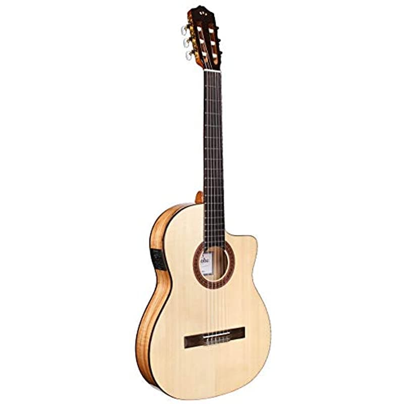 Cordoba Iberia C5-CET Edición Limitada Maple Spalted: Guitarra Clásica Electroacústica de Nylon, Cuerpo Delgado y Cutaway 04662 -