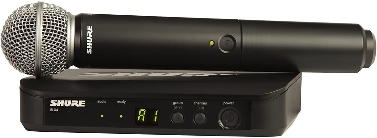 Shure BLX24 SM58 Sistema de Micrófono Inalámbrico SM58 de Mano para Voces Descontinuado por el Fabricante BLX24/SM58-H8