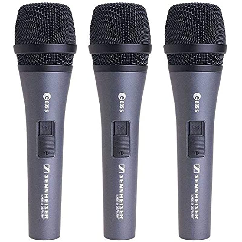 Sennheiser E 835-S - Micrófono Voces Con Interruptor De Encendido Y Apagado (3 Unidades) 3-Pack E 835-S