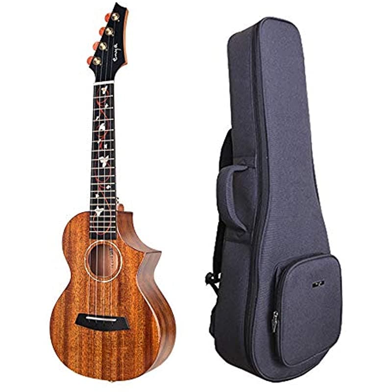 Enya Ukelele Tenor De 26 Pulgadas Aaa Solid Mahogany Cutaway Gloss Ukelele Para Principiantes Intermedio Avanzado (Eut-M6)