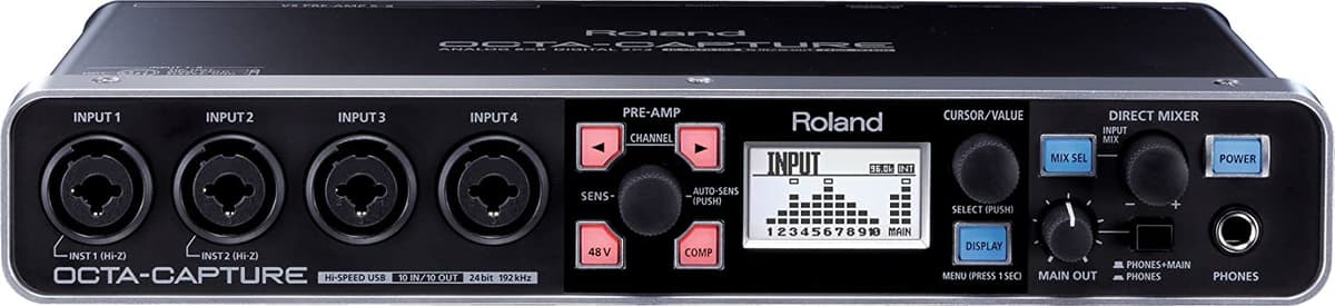 Roland Ua-1010 Octa-Capture - Interfaz De Audio Usb De Alta Velocidad De 10 Entradas 10 Salidas