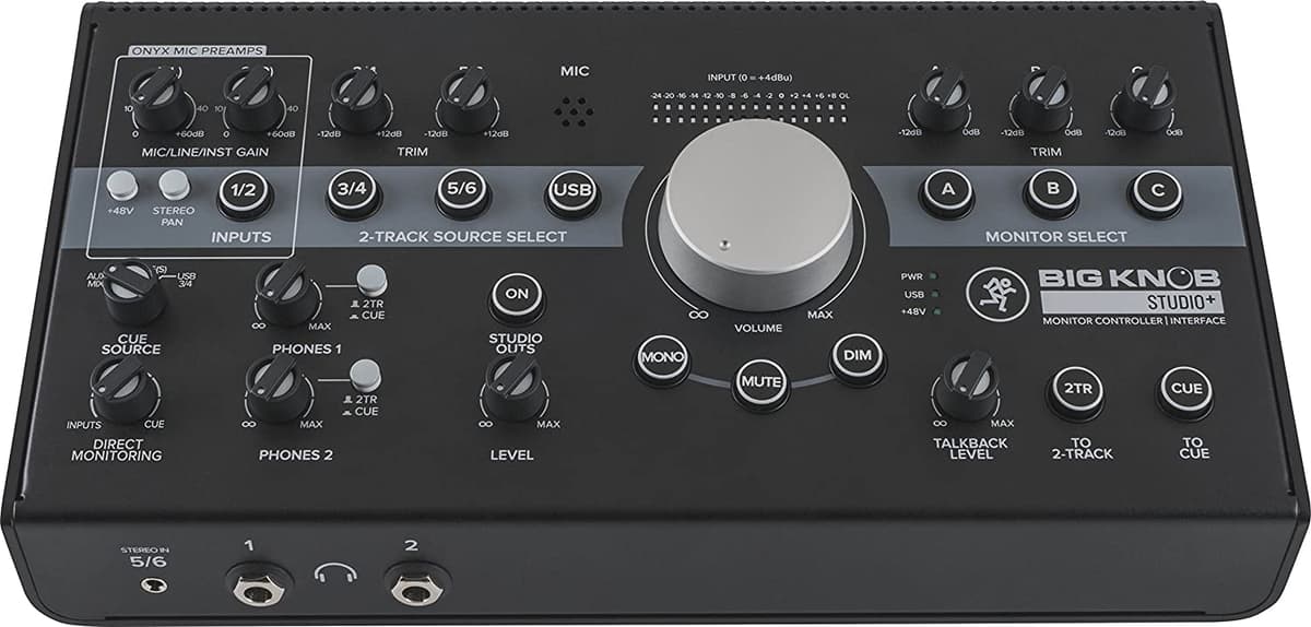 Mackie Big Knob Series 4X3 Controlador de Monitor de Estudio 192KHz USB I/O Big Knob Studio Plus