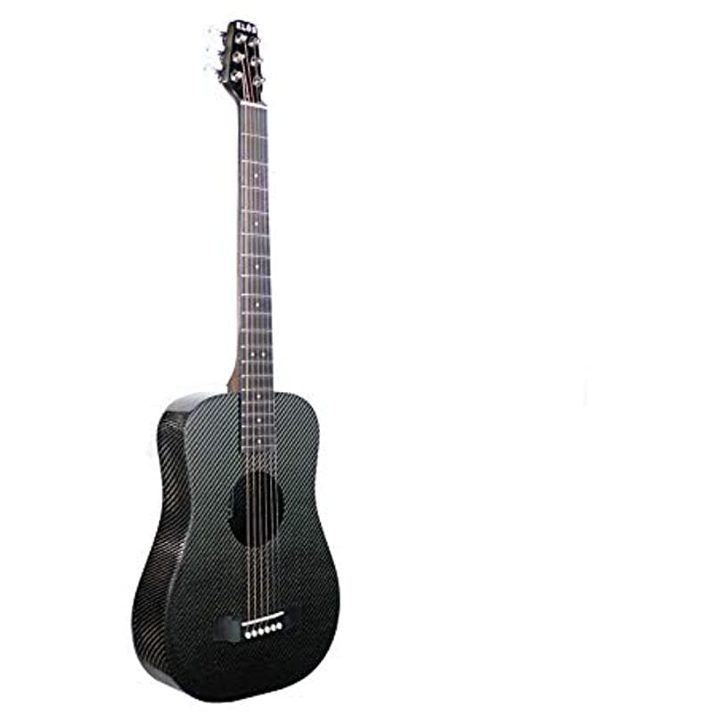 KLŌS Black Carbon Fiber Travel Guitarra Acústica Kit Funda Strap Capo Y Más 10801079