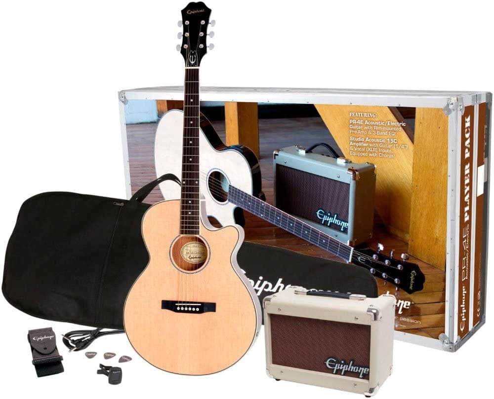 Epiphone Pr-4E Acustica Guitarra Electrica Pagación De Player PPGR-EEP4NACH1