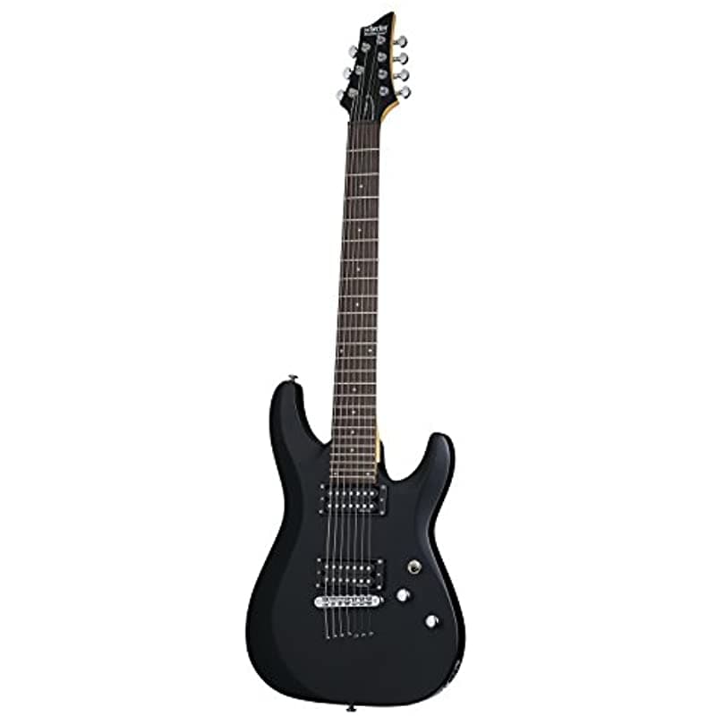 Schecter Guitarra Research 437 C-7 Deluxe Seven-Cuerdas Guitarra Eléctrica Satin Black