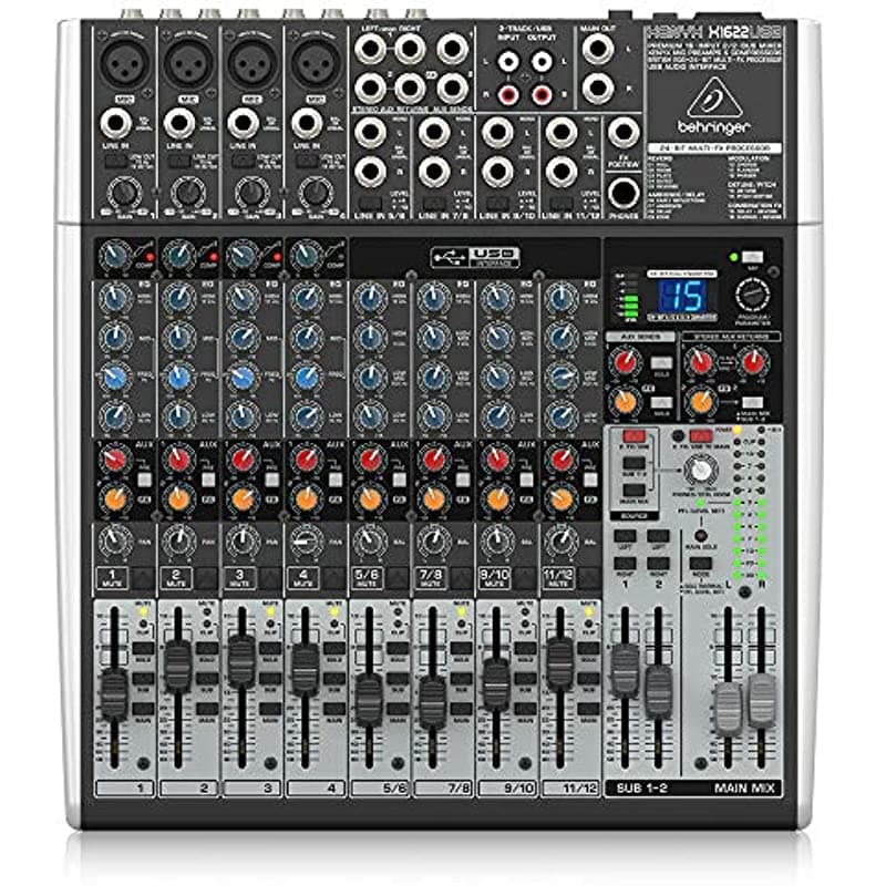 Behringer Xenyx X1622USB Consola con USB y efectos, mesa de mezclas compacta y profesional para estudio y directo