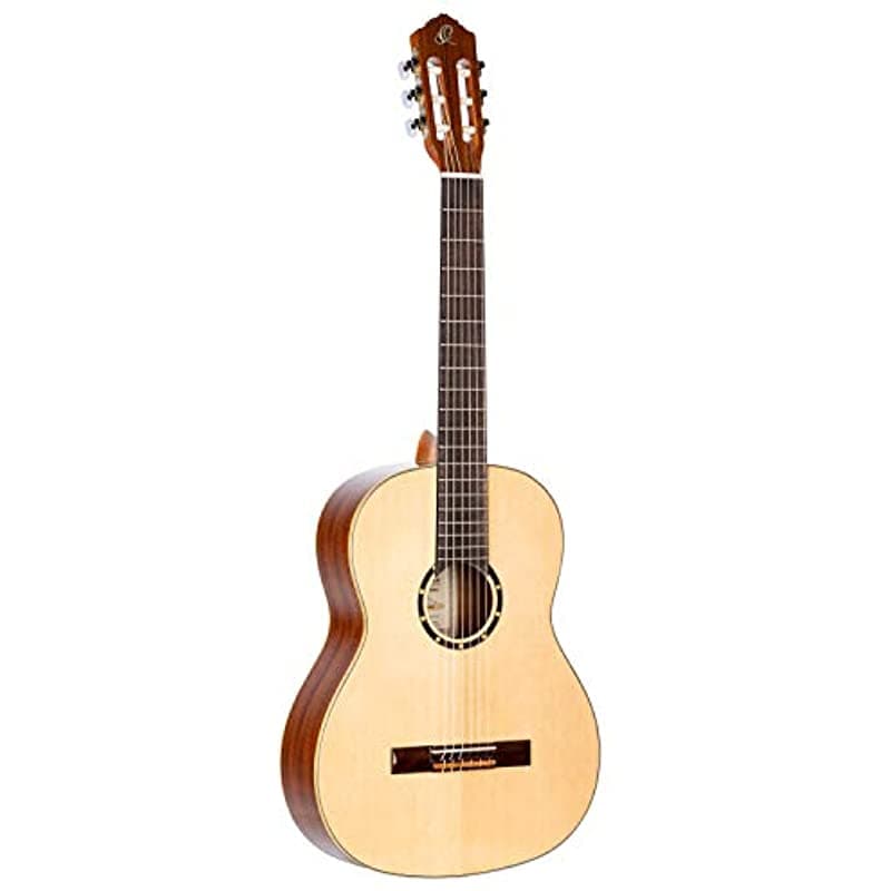 Ortega Family Series R121G Guitarra Clásica 6 Cuerdas de Tamaño Completo de Nylon con Funda Tapa de Spruce para Diestros Natural-Gloss