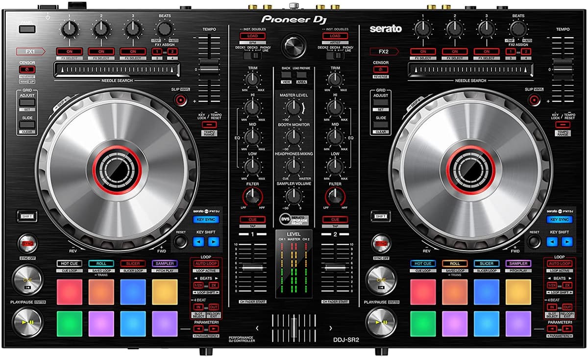 Pioneer Dj - Controlador Portátil De 2 Canales Para Serato Dj Negro DDJ-SR2