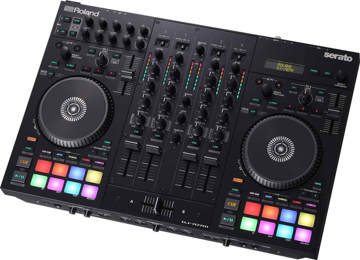 Roland DJ-707M Controlador DJ Serato de 4 Canales y 4 Decks