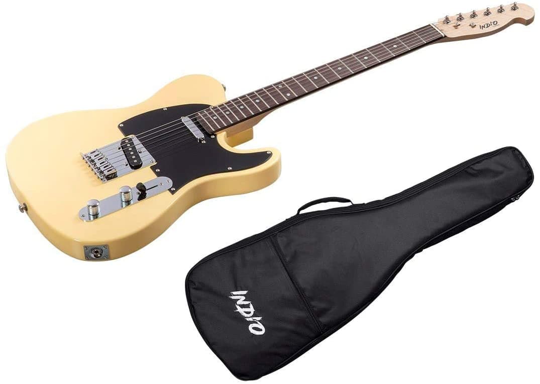 Monoprice Indio Series 6 Cuerdas Bajowood-Body Guitarra Eléctrica Ambidextro Blonde 610261