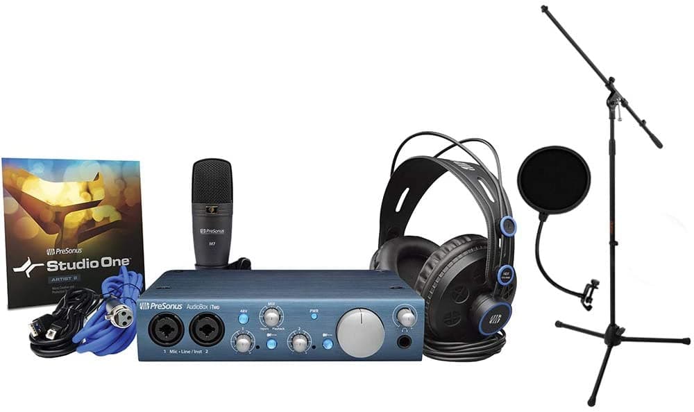 Presonus Audiobox Itwo Studio Hd7 Auriculares M7 Mic S1 Artista Pop Filtro Y Mic Stand AudioBox iTwo Studio BUNDLE