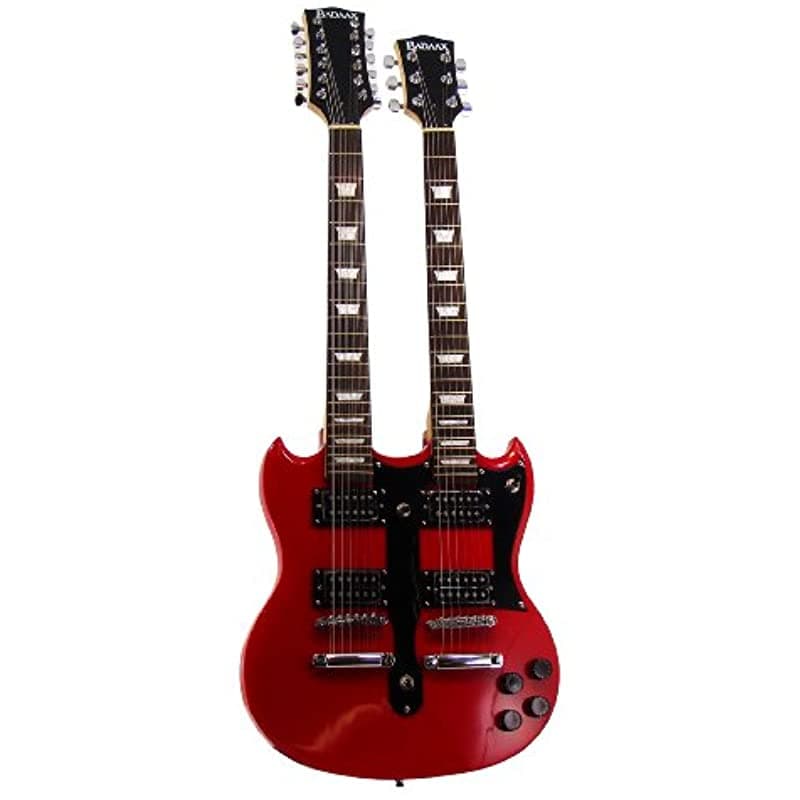 Badaax Dlb Neck Dbl Cut A Way Guitarra 70'S Style Model Red