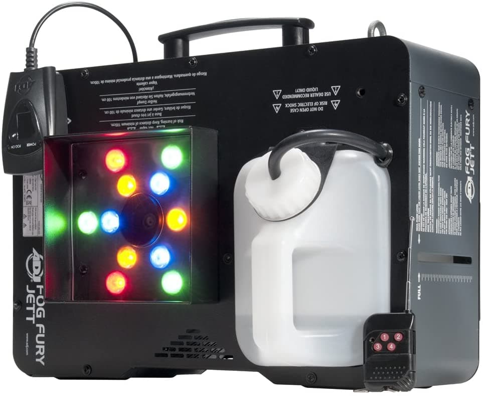 ADJ Products Fog Fury Jett Máquina de Humo Vertical de Alta Velocidad con LED Color Negro