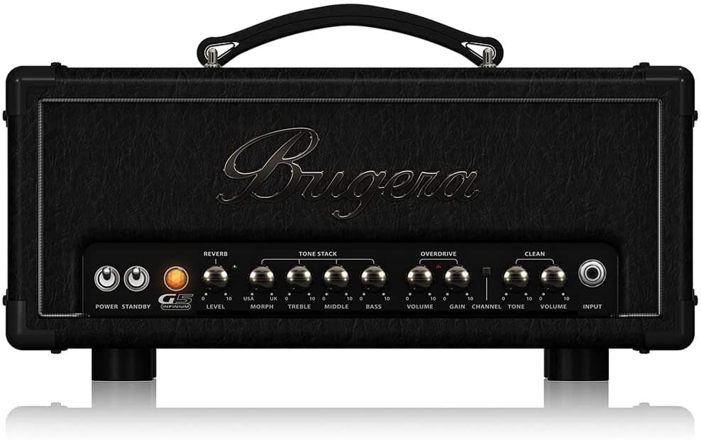 Bugera G5 INFINIUM Cabezal de Amplificador a Válvulas de 5 Vatios con Multiplificador de Vida de Válvulas INFINIUM, EQ MORPH, Reverb y Atenuador de Potencia